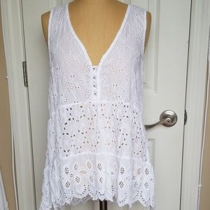 Eyelet tank top